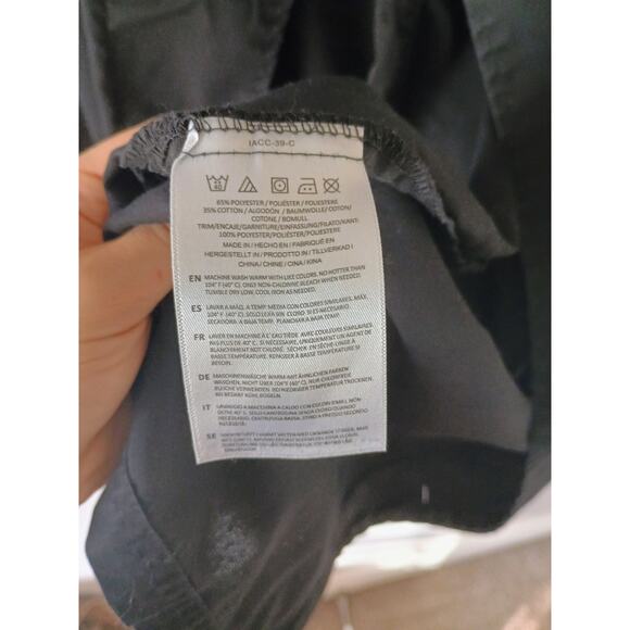 Chef works black short-sleeve chef jacket with white stitching and buttons large - Picture 13 of 15